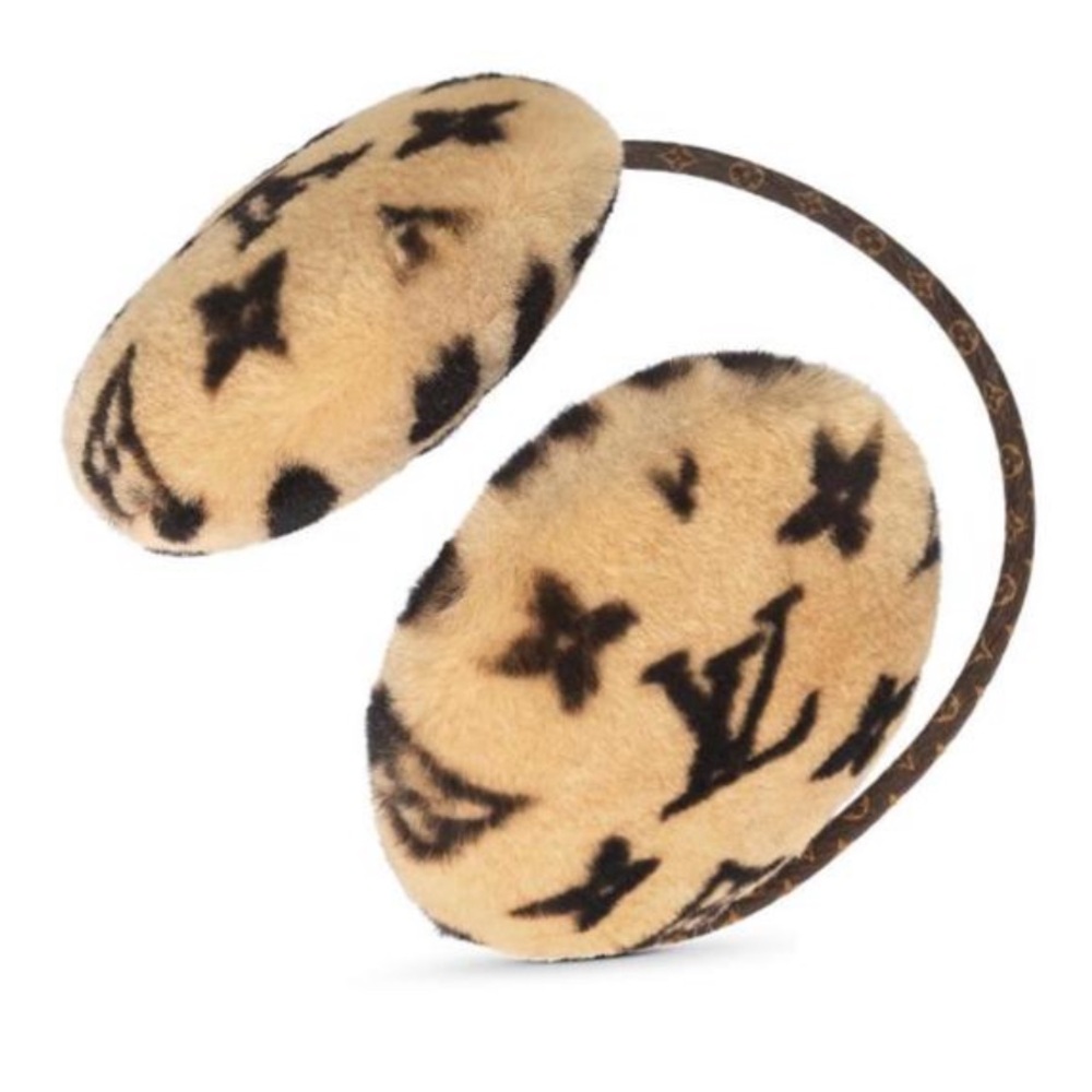 LOUIS VUITTON Leopard Faux fur Earmuffs. - Picture 6 of 6